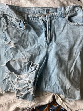 American Eagle Outfitters Light Blue High Rise Distressed Jeans